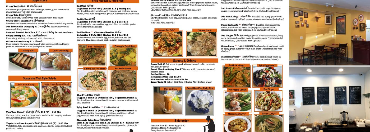Chuchok Thai Menu