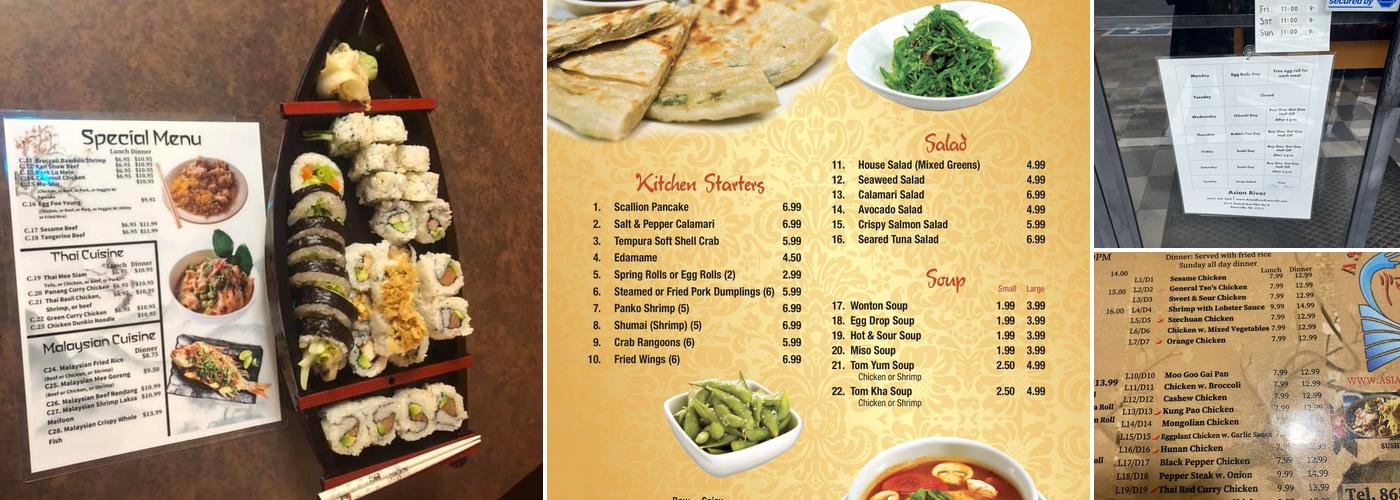 Asian River Menu