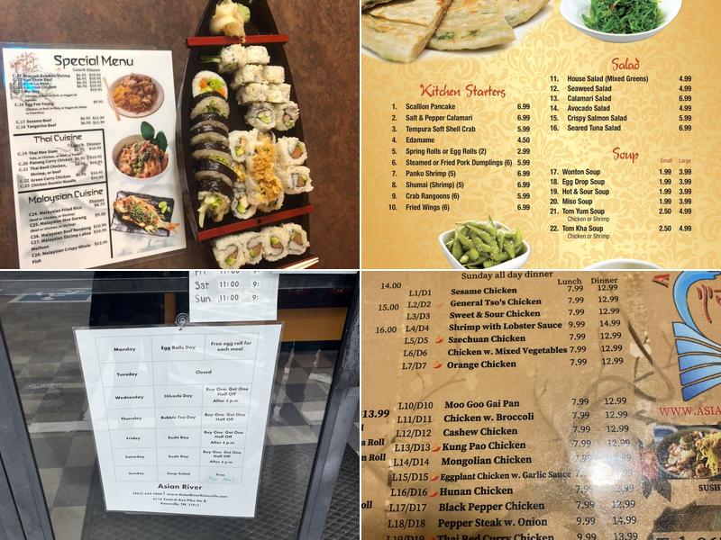 Asian River Menu