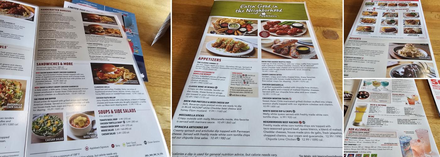 Applebee's Grill + Bar Menu