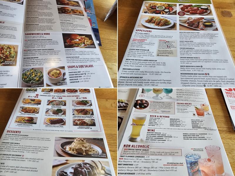 Applebee's Grill + Bar Menu