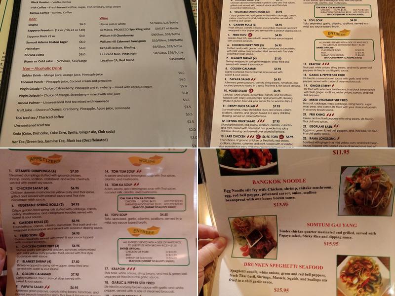 Thai Kitchen Menu