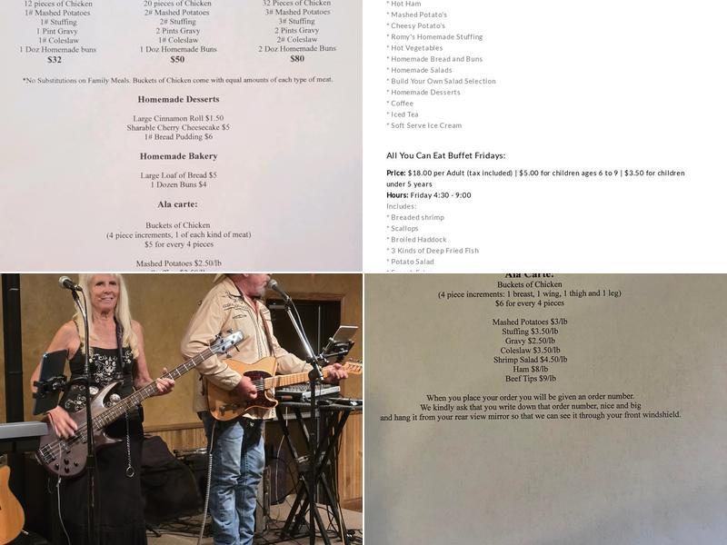 Romy's Nitingale Menu