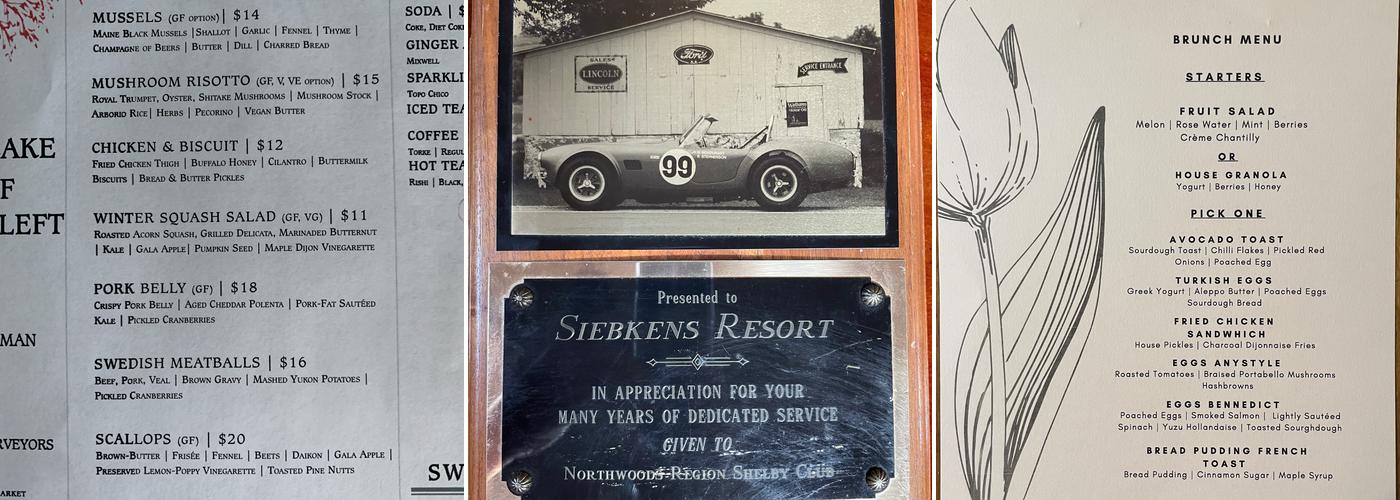 Siebkens Resort Menu