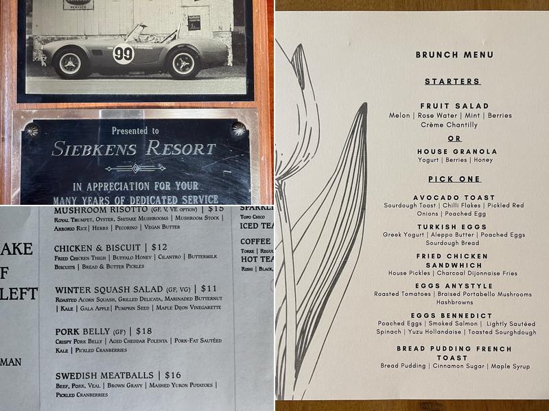 Siebkens Resort Menu