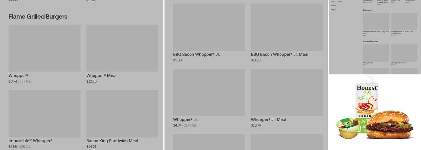Burger King Menu