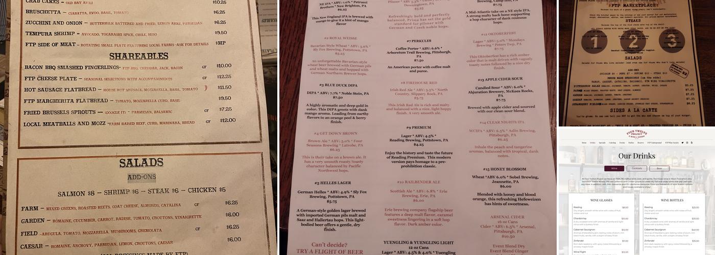 Four Twelve Project Menu