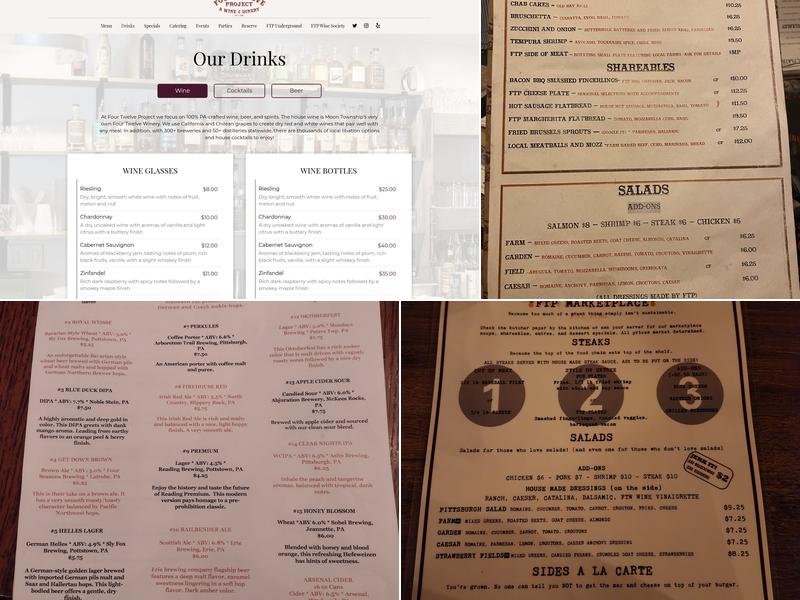 Four Twelve Project Menu