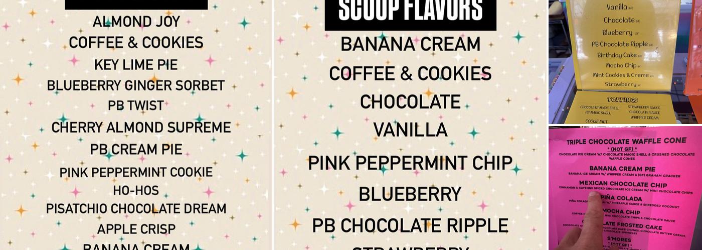 Sugar Spell Scoops Menu