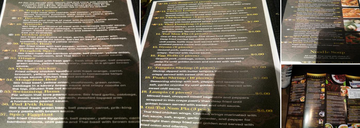 Stanwood Thai 8910 Viking way, Stanwood WA Menu