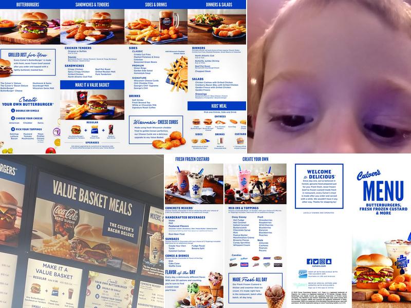 Culver’s Menu