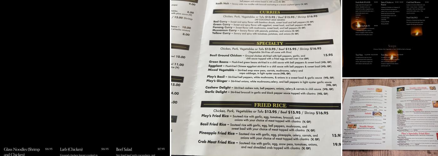 Ploy Thai Bistro Menu