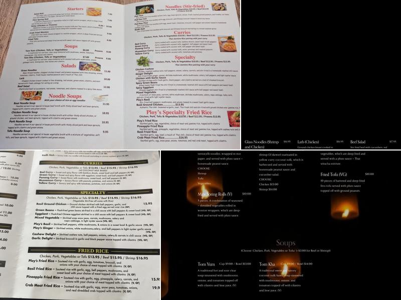Ploy Thai Bistro Menu