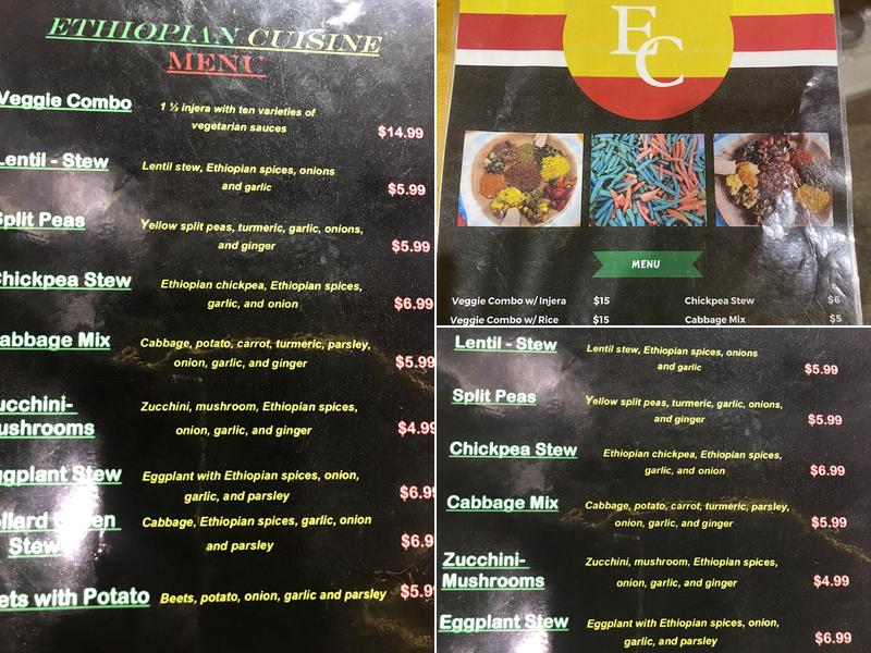 Teff Fields Ethiopian Cuisine @ethiopiancuisine Menu