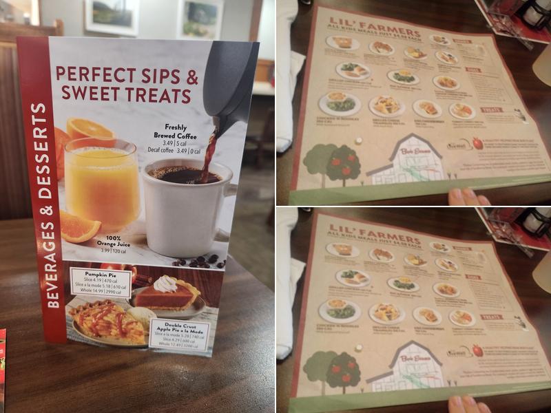 Bob Evans Menu