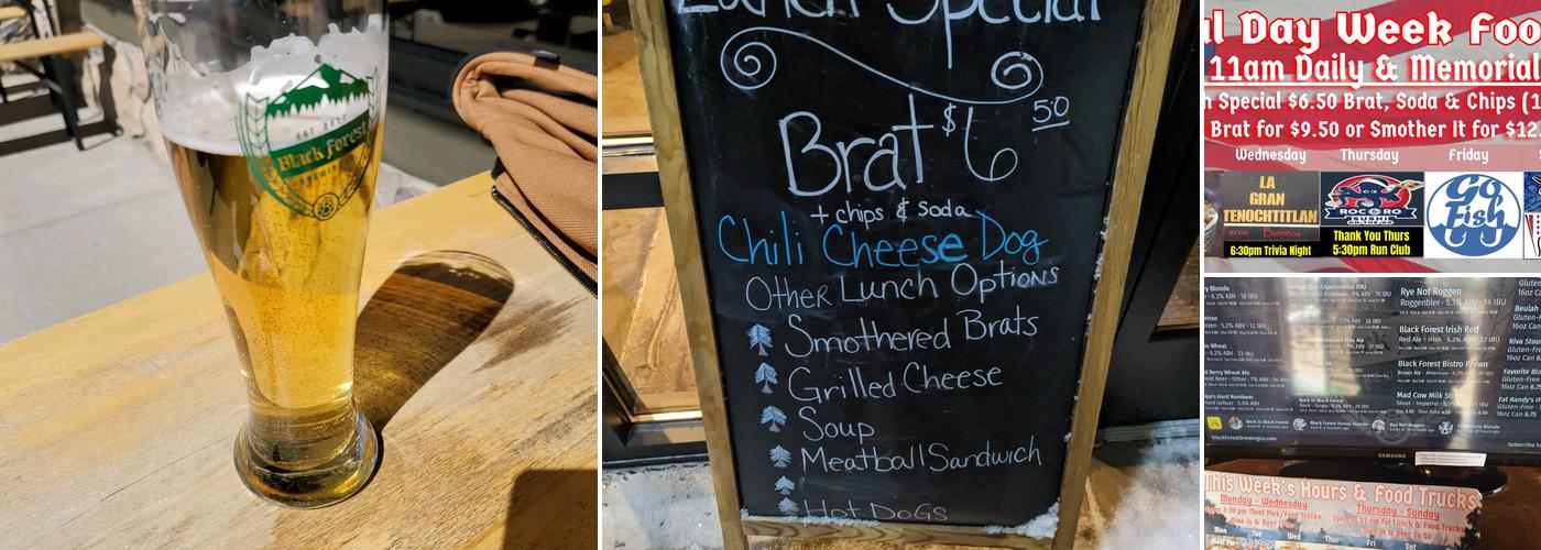 Black Forest Brewing Company Menu