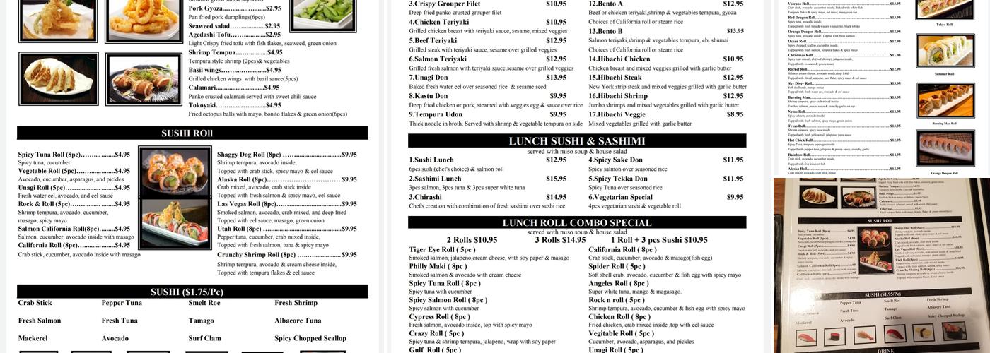 Kawa Sushi Menu