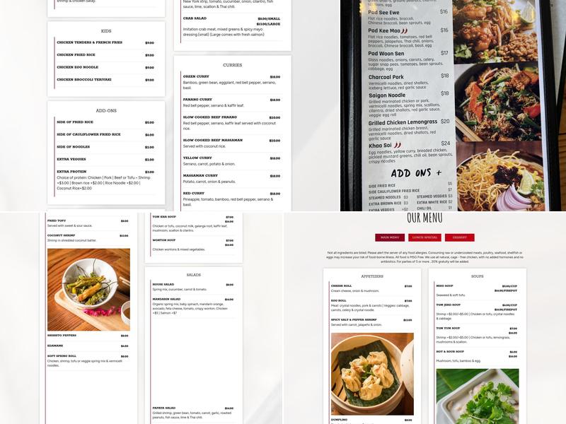 GREEN MANGO By Thai Spice Menu