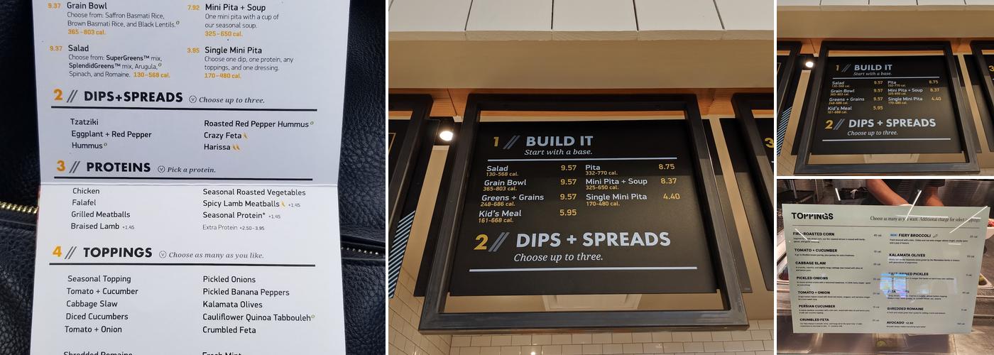 CAVA Menu