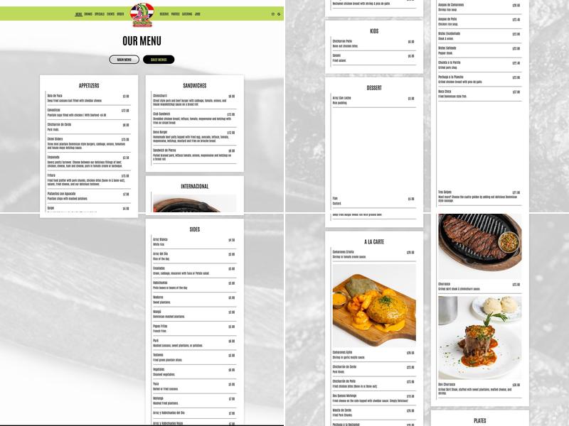 Doña Maria - Dominican Cuisine Menu