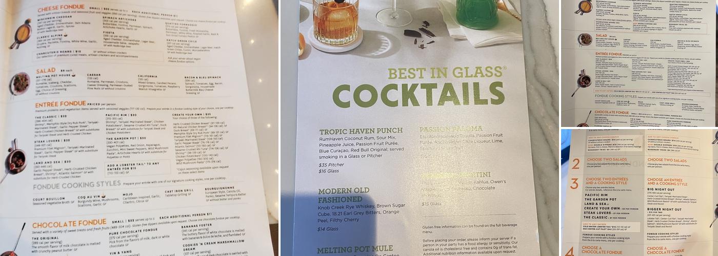 Melting Pot Menu