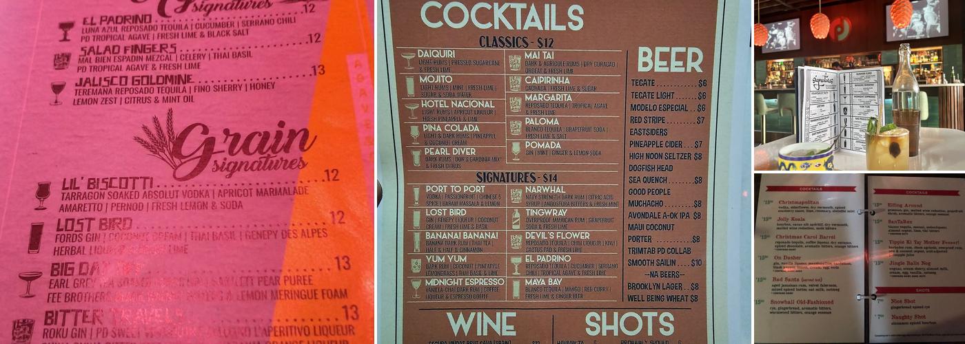 Pearl Diver Menu