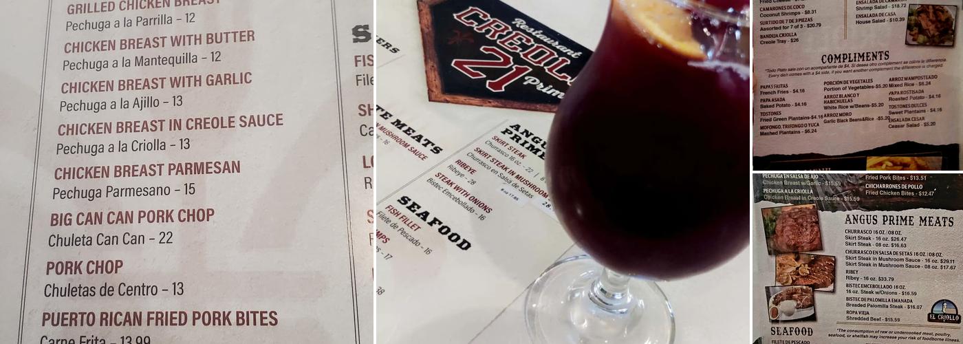 El Criollo Menu