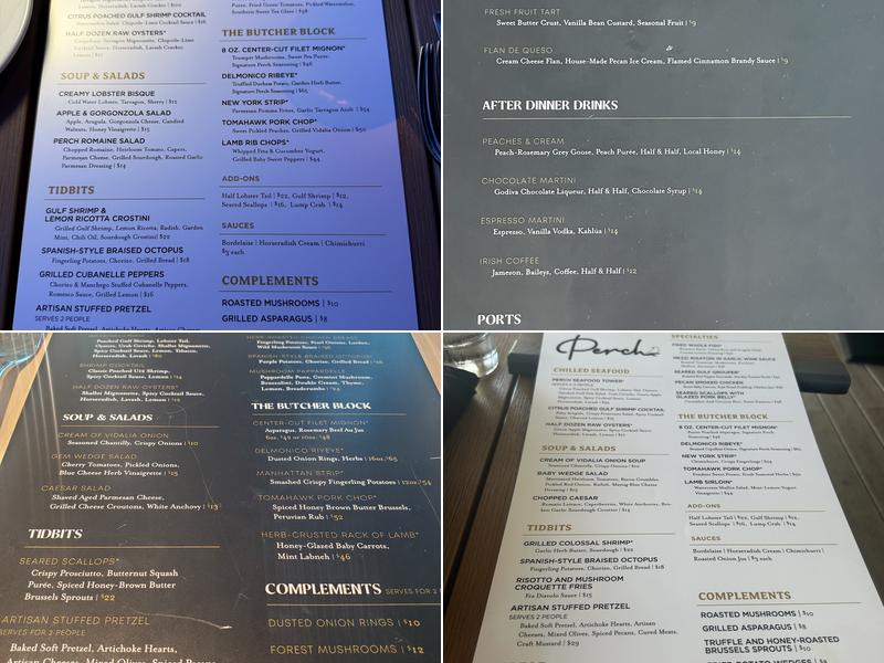 Perch Menu