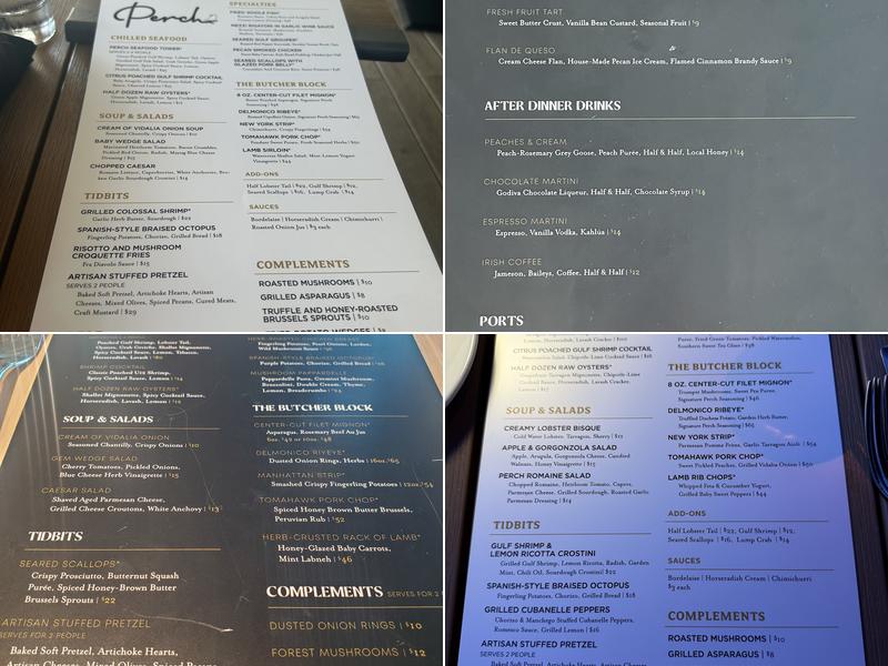 Perch Menu