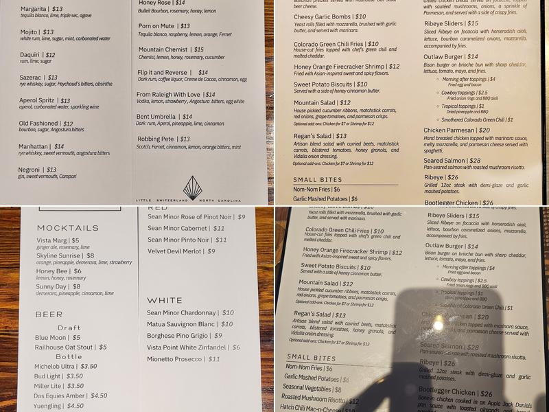 Skyline Restaurant & Bar Menu