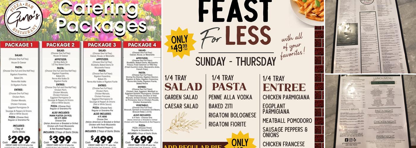 GINO’S OF COMMACK Menu