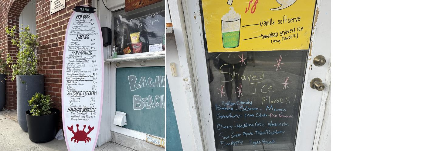 Beach Bites Menu