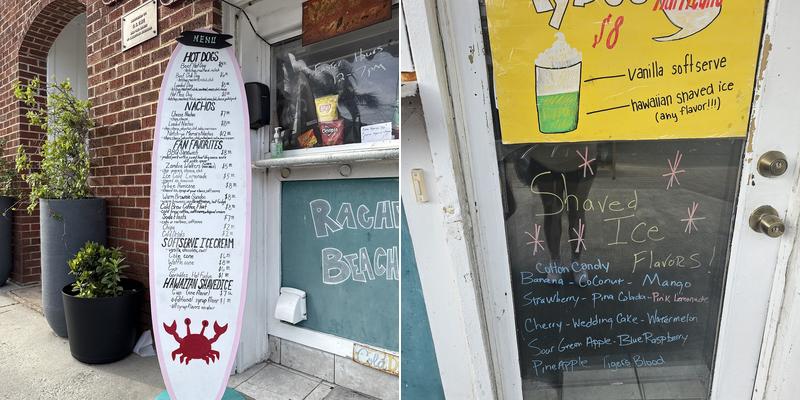 Beach Bites Menu