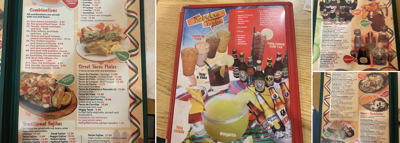 Sabor Latino Menu