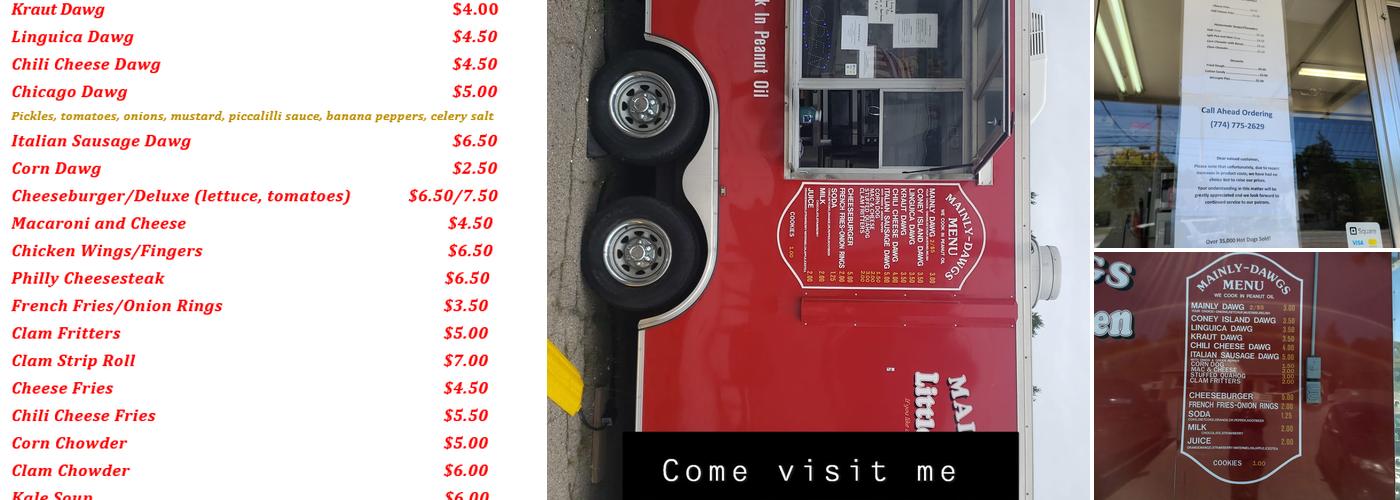 Mainly Dawgs Menu