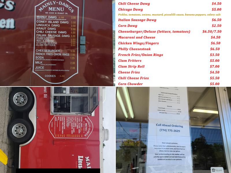 Mainly Dawgs Menu