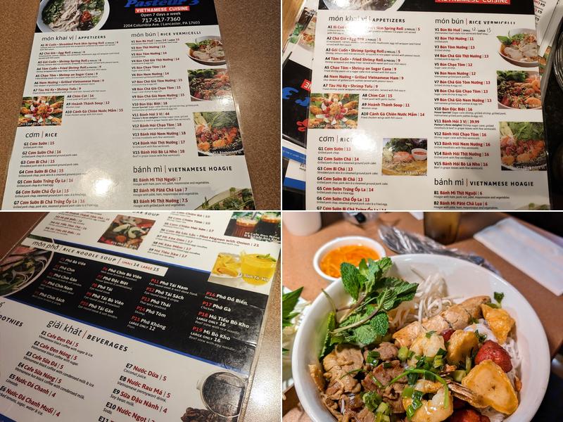 Pho Pasteur 3 Menu