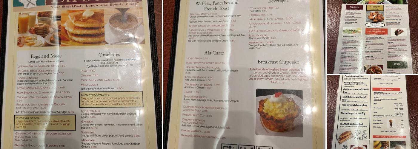 Eli's Place Menu