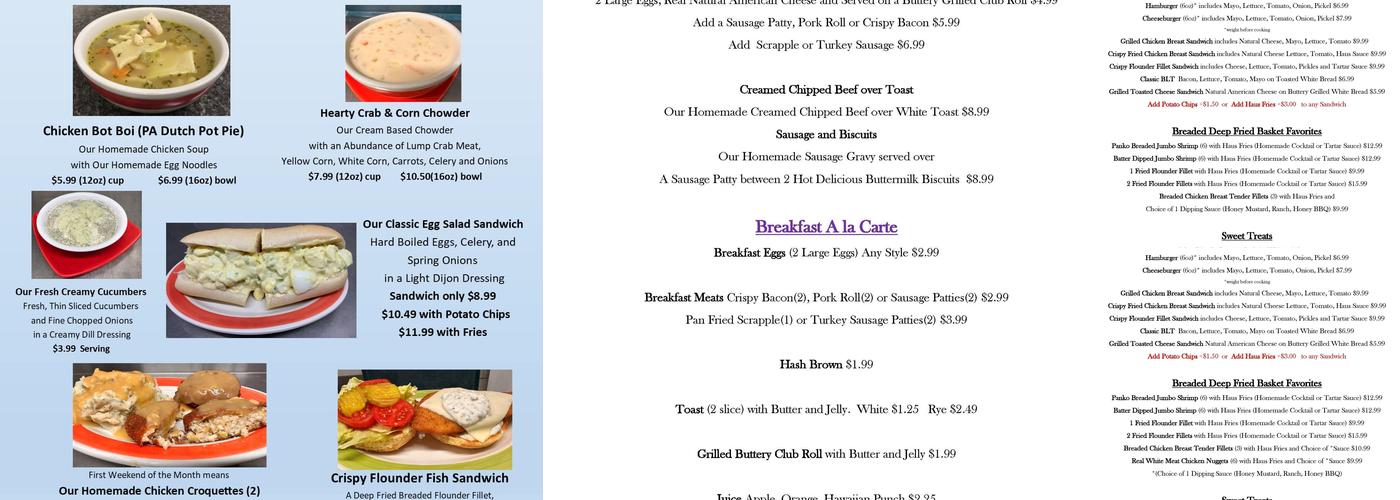 Boova Haus, LLC. Menu