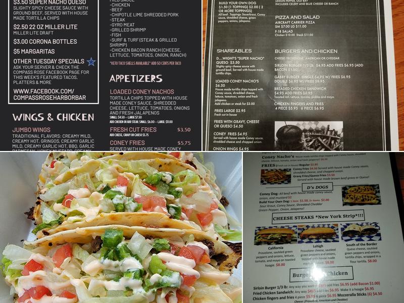 The Compass Rose Harbor Bar Menu