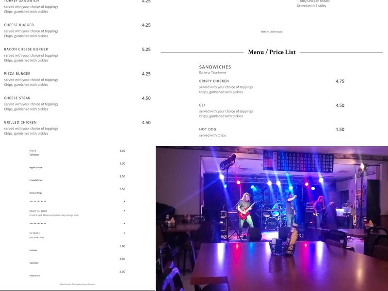 Littlestown Eagles Menu