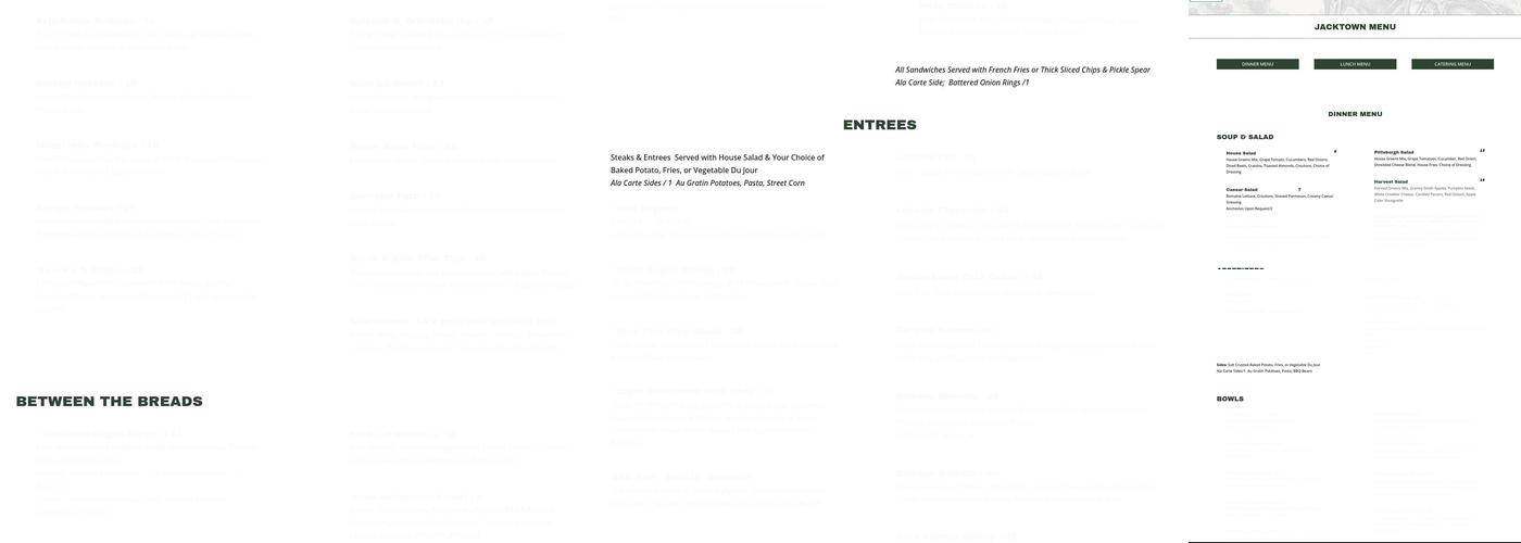 Jacktown Ride & Hunt Club Menu