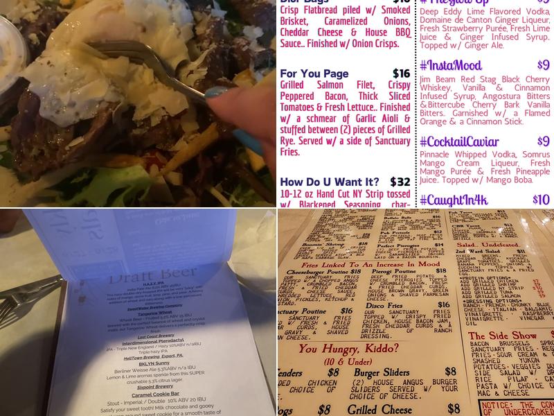 2nd Ward Sanctuary Menu