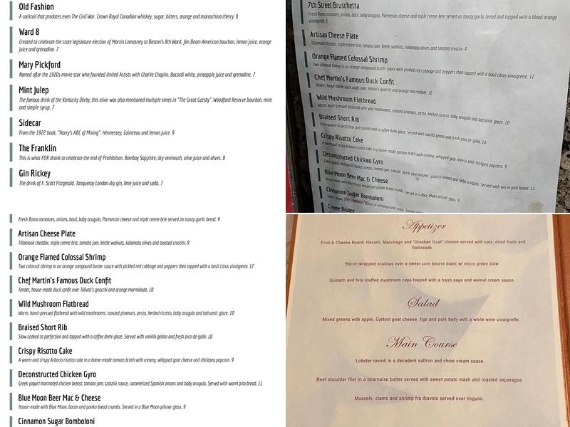Cappy's Menu
