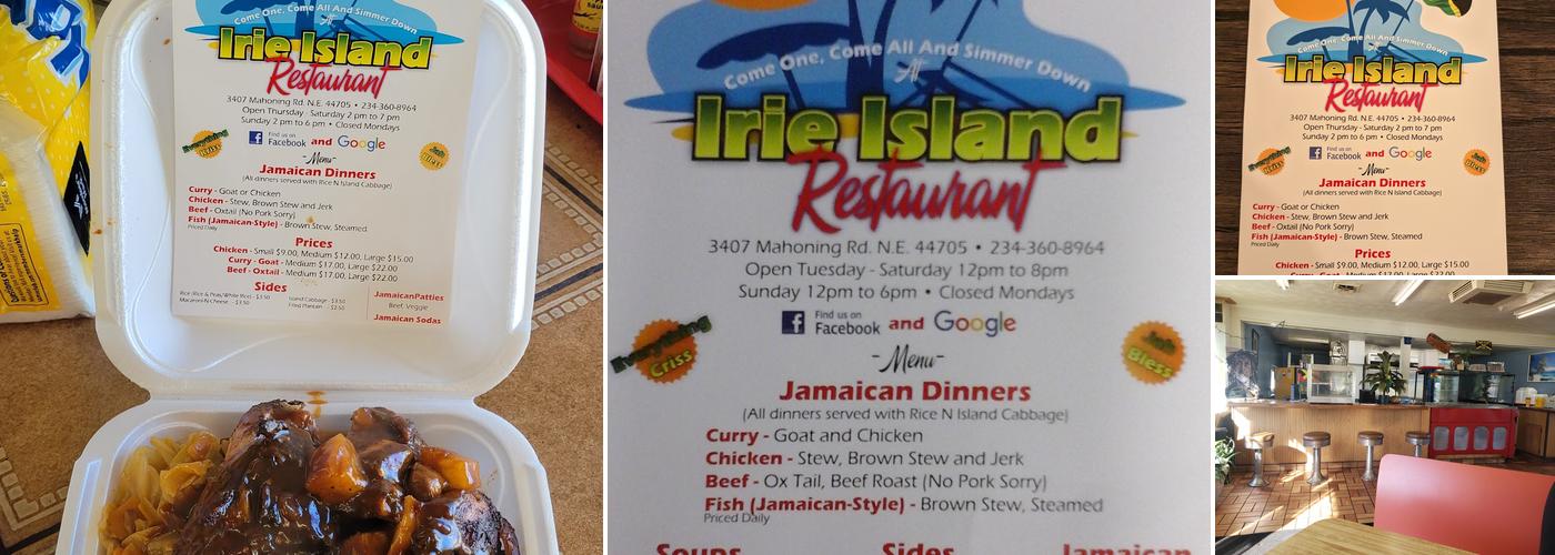 Irie Island Jamaican Menu