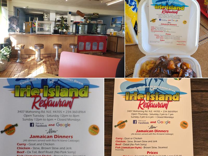 Irie Island Jamaican Menu