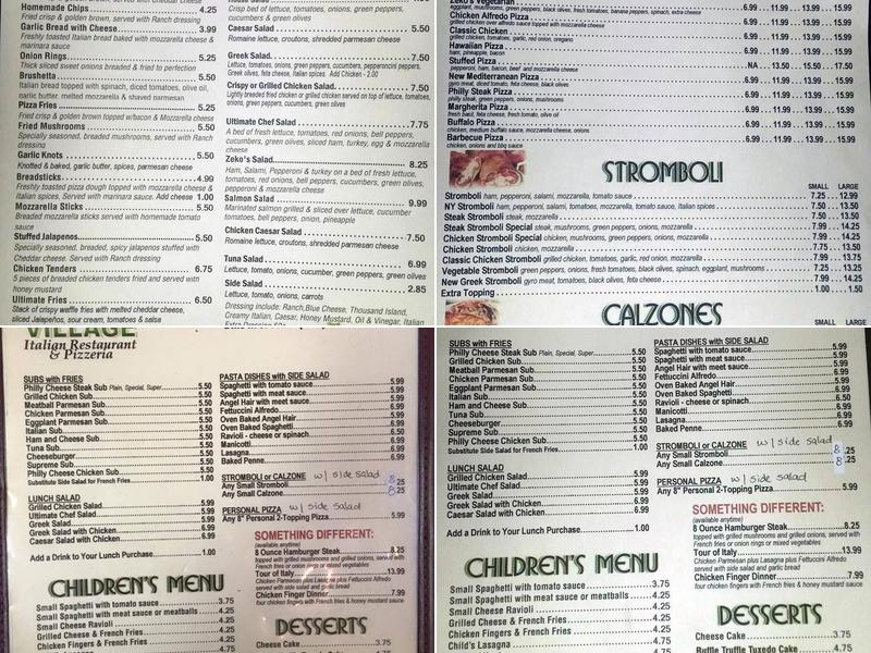 Zeko's village Menu
