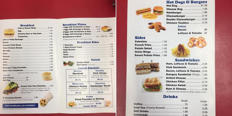 Papa Jack's Store Menu