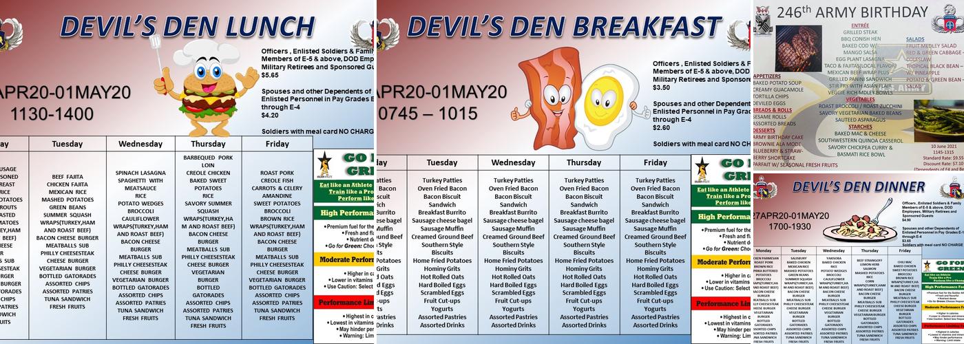 3rd BCT Dining Facility/ ServiceSource Menu