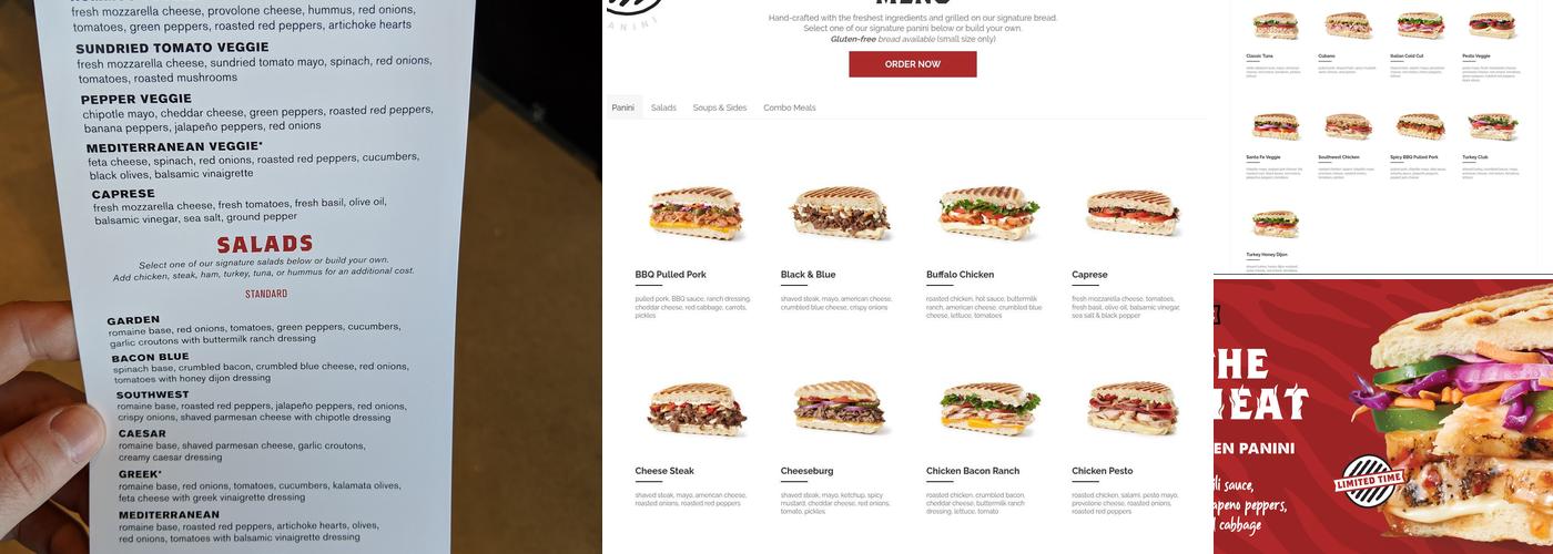 Hot Table Menu